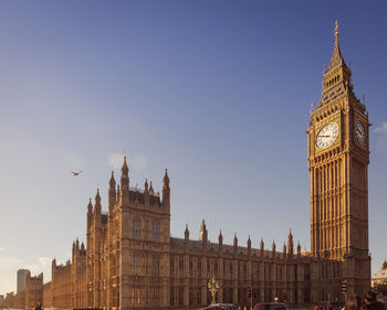 Low angle view of building against clear sky