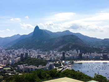 High angle view of city