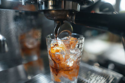 Close-up of coffee on table