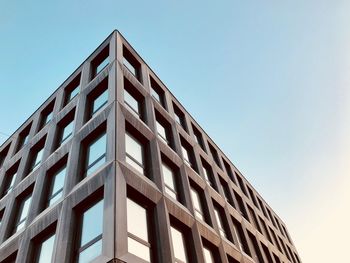 Low angle view of building against clear sky