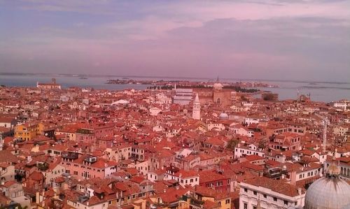 High angle shot of townscape