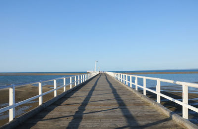 View of sea against clear sky