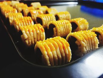 Close-up of sweet food in plate