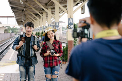 People standing outdoors