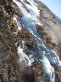 River flowing through rocks