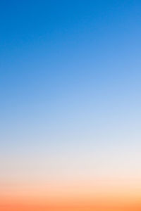 Low angle view of clear sky during sunset