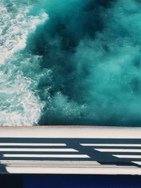 Aerial view of sea seen from the ferry deck