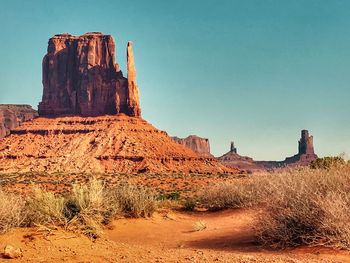 View of rock formations against sky