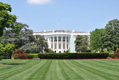Lawn in front of the whitehouse