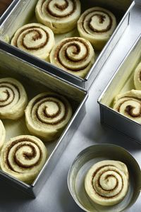 The artistic pattern of cinnamon rolls