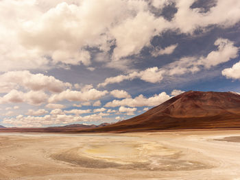 Scenic view of desert against sky