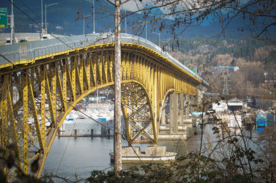 Bridge over river in city