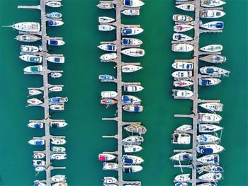 Full frame shot of multi colored boats