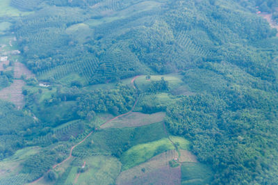 High angle view of countryside landscape