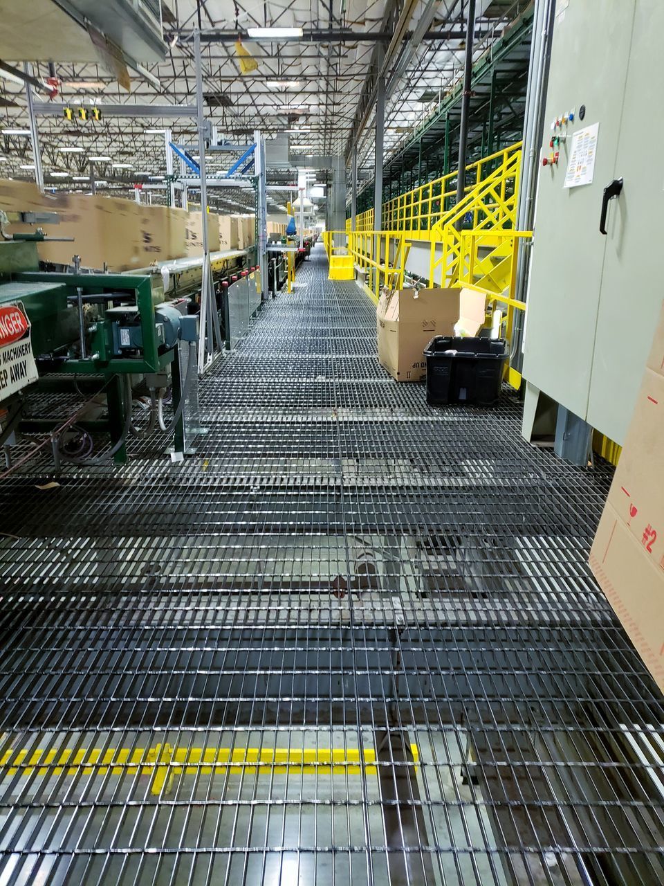 VIEW OF RAILROAD TRACKS IN FACTORY