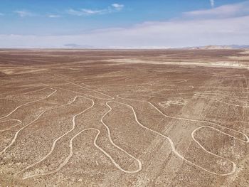 Scenic view of desert against sky