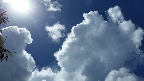 Low angle view of cloudy sky