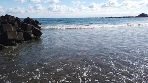 Scenic view of sea against sky