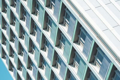 Low angle view of modern building against sky