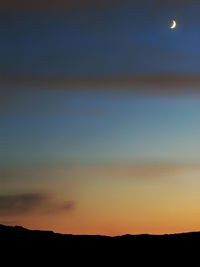 Scenic view of landscape against sky at sunset