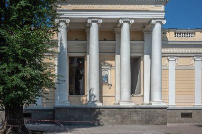 Odessa, ukraine 25.07.2023. spaso-preobrazhensky cathedral in odessa after a missile attack