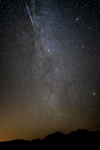 Star shooting through milkyway