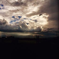 Scenic view of field against cloudy sky