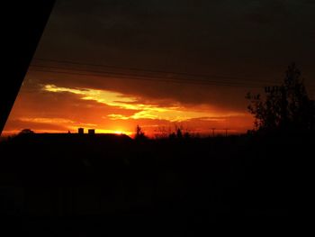 Silhouette of landscape at sunset