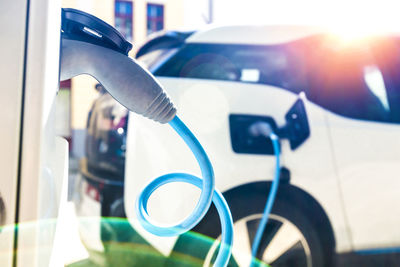 Close-up of fuel pump at gas station