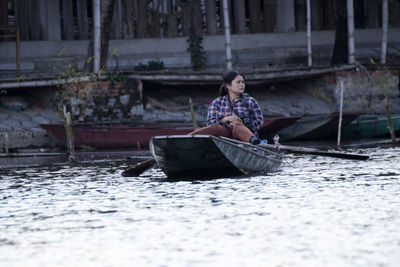 Portrait of woman in tam coc vietnam