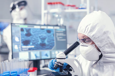 Portrait of female scientist working in laboratory