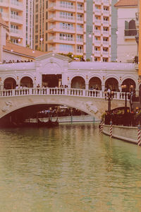 View of bridge over canal