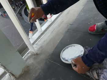 Low section of people working in city