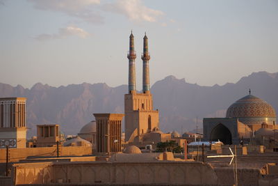 Panoramic view of buildings against sky