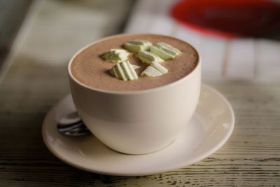 Close-up of coffee on table