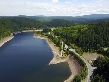 Scenic view of river against sky