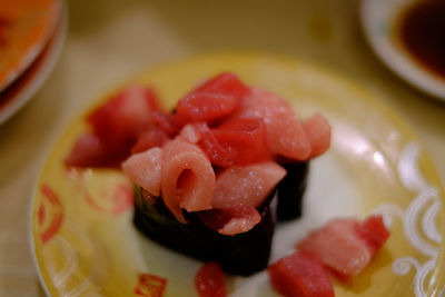 Close-up of served food