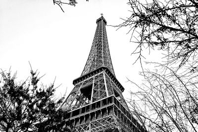 Low angle view of eiffel tower