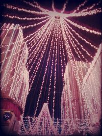 View of illuminated building