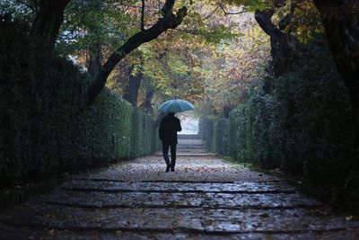Man walking on walkway