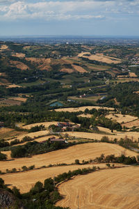 Aerial view of landscape against sky