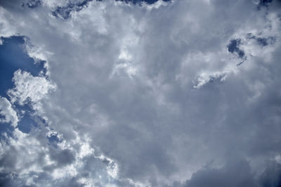 Low angle view of clouds in sky