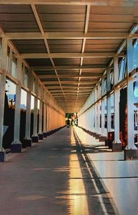 Empty corridor of building