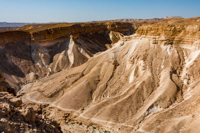 Extreme terrain near dead sea in israel