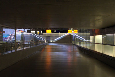 Illuminated modern building interior