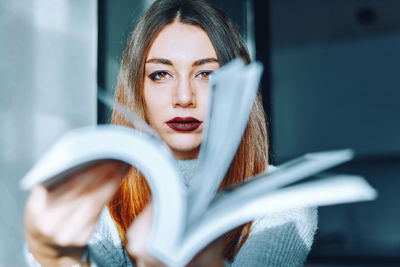 Portrait of beautiful young woman