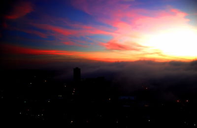 Cityscape at sunset