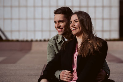 Portrait of a smiling young couple