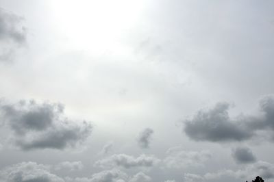 Low angle view of clouds in sky