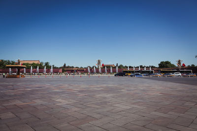 People at forbidden city against clear sky